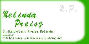 melinda preisz business card